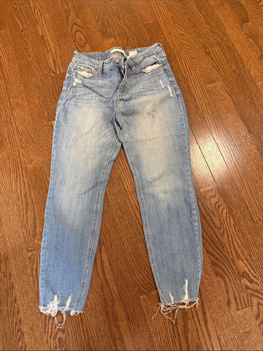 eunina Light Blue Distressed Boyfriend Jeans